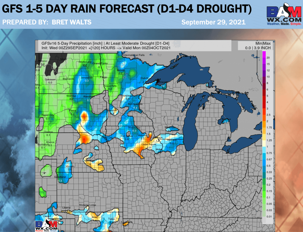 9-29-21 AM Ag Weather Report: Wetter trends in the short-term with upper-level lows. Details here. B.