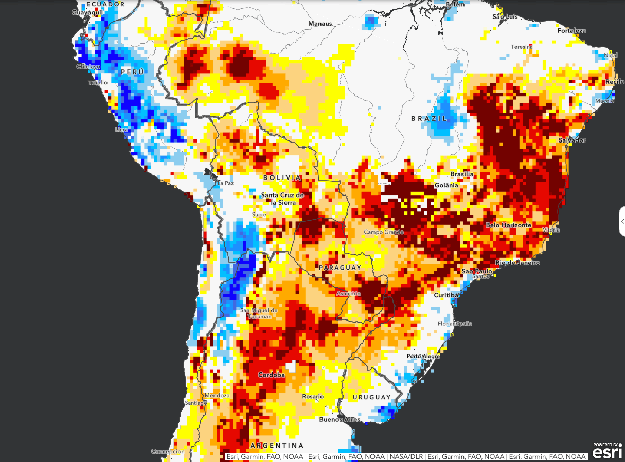 10-6-21 South America: Quick forecast update into mid/late Oct + updated soil moisture observations. K.