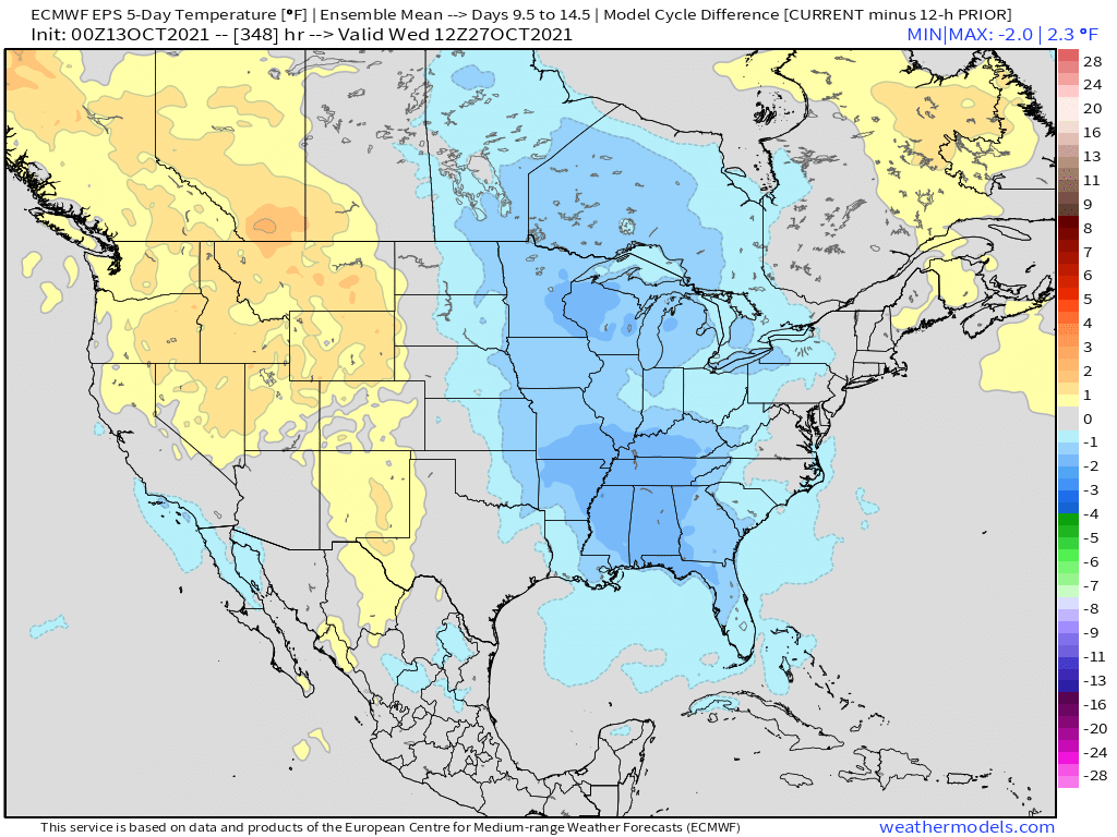 10-13-21 Early AM Energy Report: Fall front sweeps this weekend. Latest details on late October pattern evolution. B.