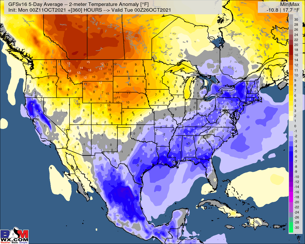 10-11-21 Early AM Energy Report: Warmth in the short-term continues East, eyeing a few late October cold fronts. B.