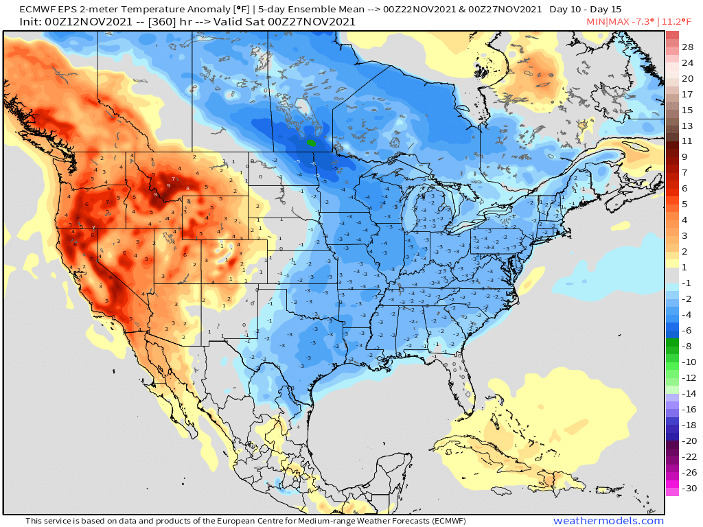 11-12-21 Early AM Energy Report: Details on colder trends over the past 24 hours and durability of cooler risks. B.
