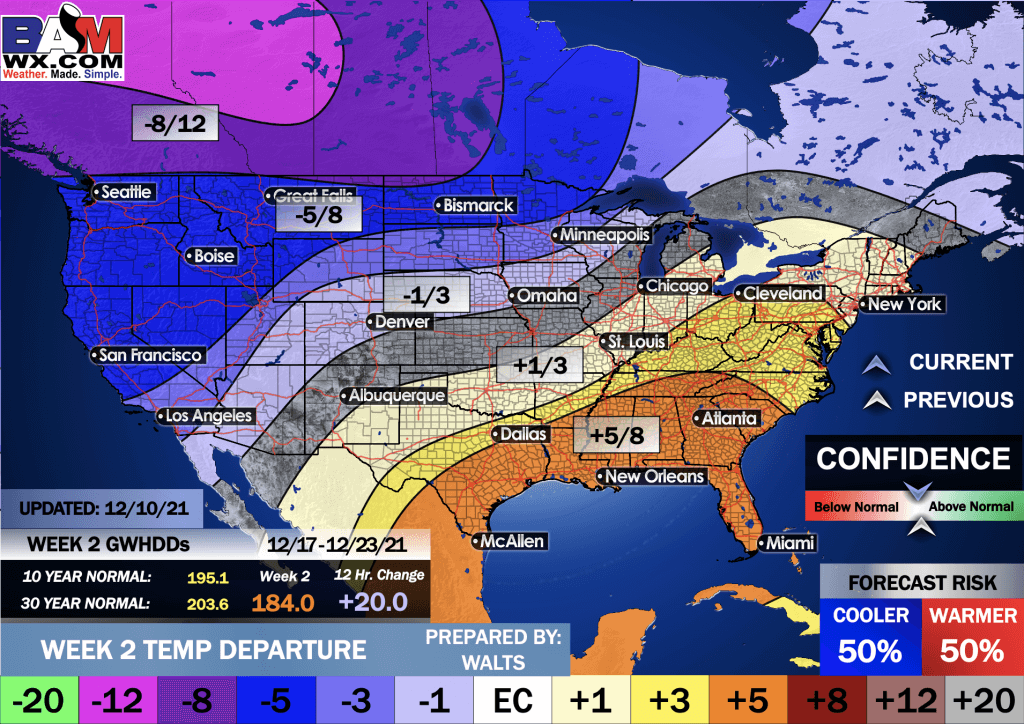 12-10-21 PM Energy Report: Colder trends on the mid-day GEFS… step towards late Dec. forecast thoughts. B.