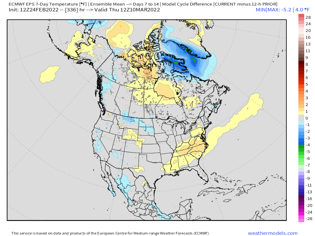2-24-22 PM EPS Energy Report: EPS remains steady with latest run. Discussing week 2 risks. B.