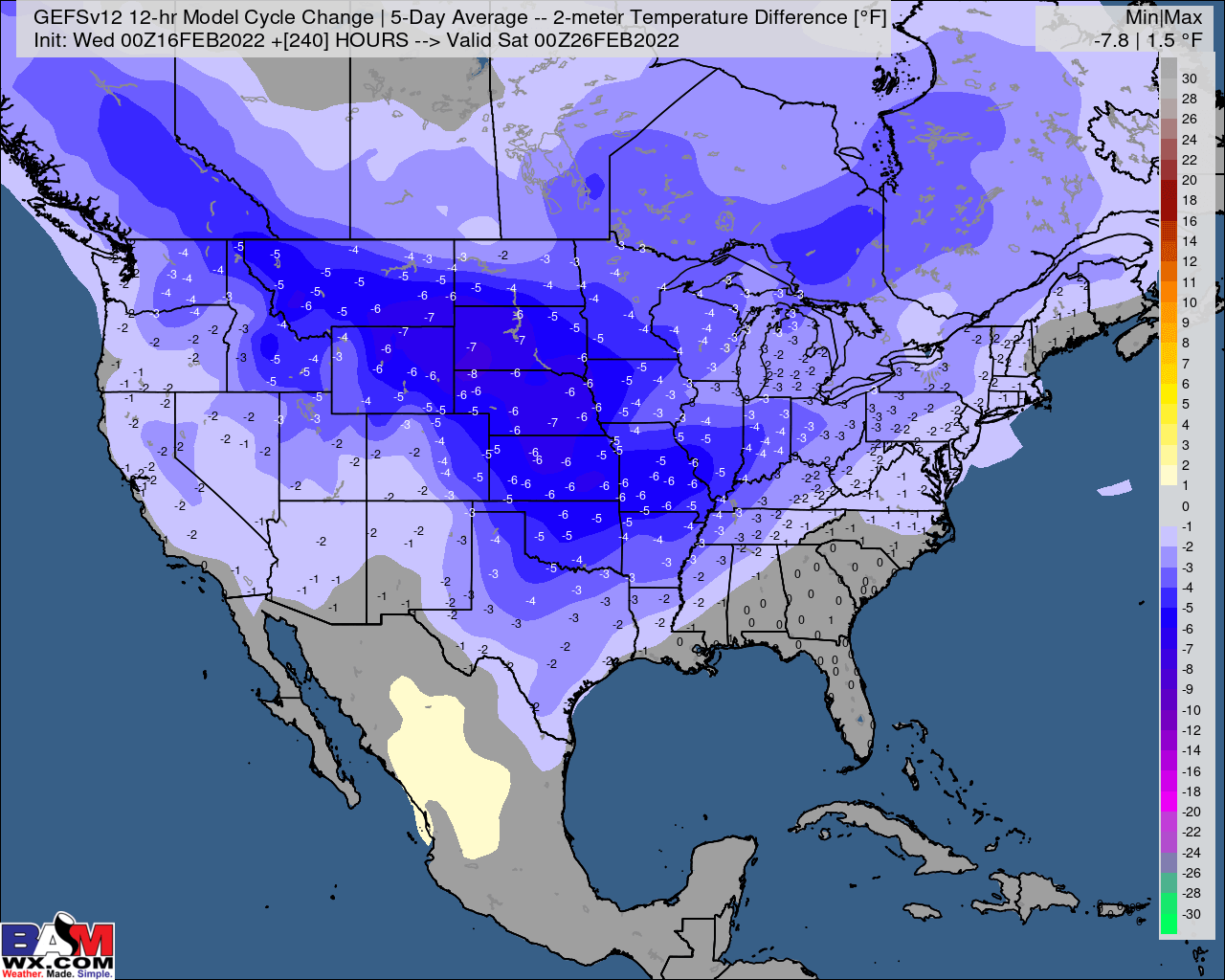 2-16-22 Early AM Energy Report: Data continues to trend colder for week 2. Discussing risks/uncertainties on duration of cold. B.