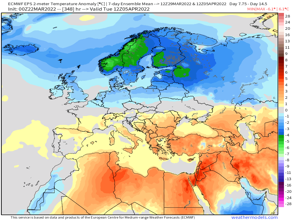 3-22-22 Early AM Energy Report: Eyeing early April pattern transition. B.