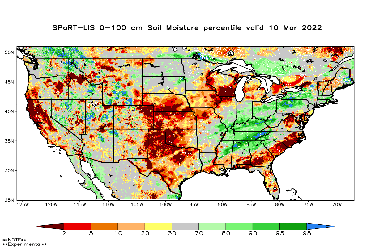 3-10-22 Long Range: Active pattern to develop late March into April with severe weather risks. Details on where and impacts here. B.
