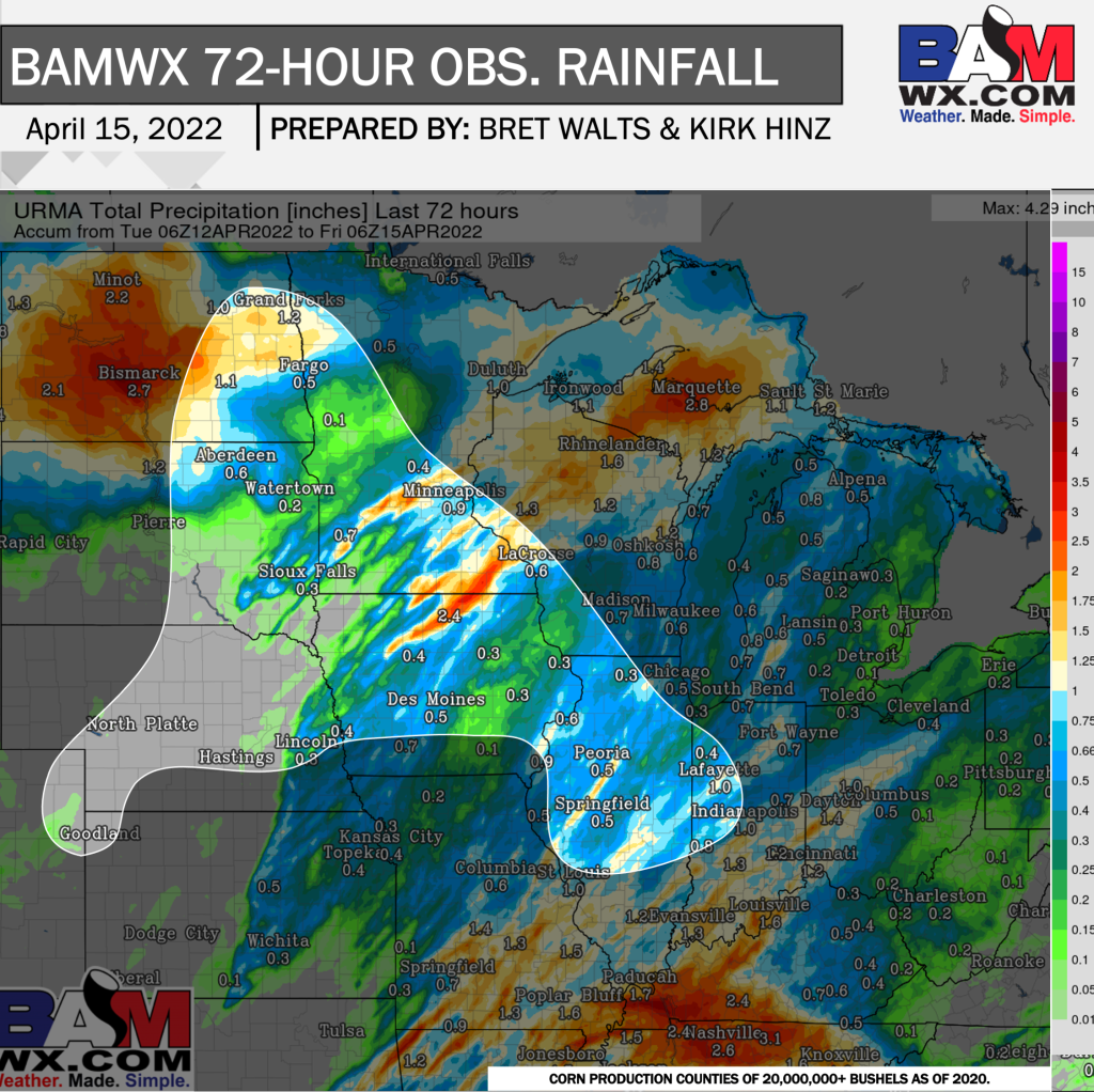 4-15-22 AM Ag Weather Report: Analyzing continued differences in precipitation next week. Week 2 temperature risks. B.