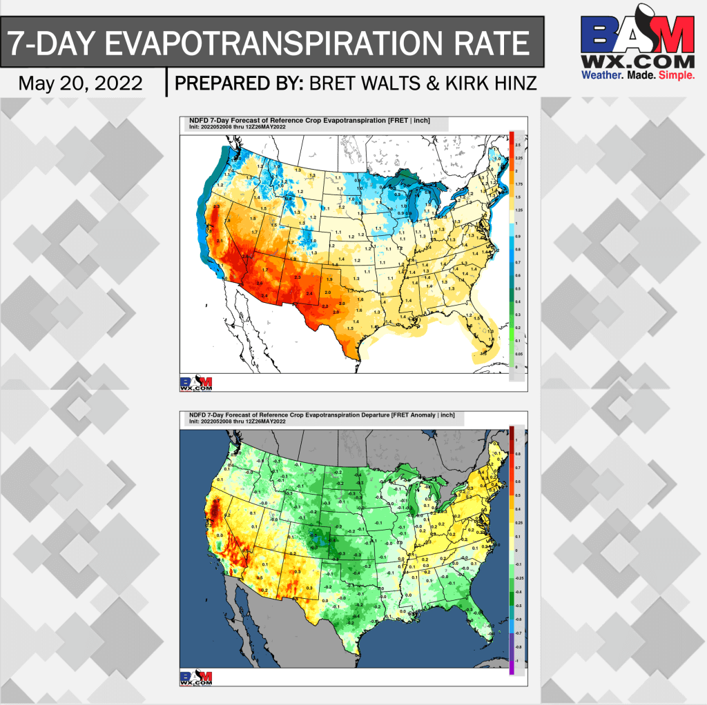 5-20-22 AM Ag Weather Report: Very active E. US next week. Discussing cooler risks to the forecast. B.