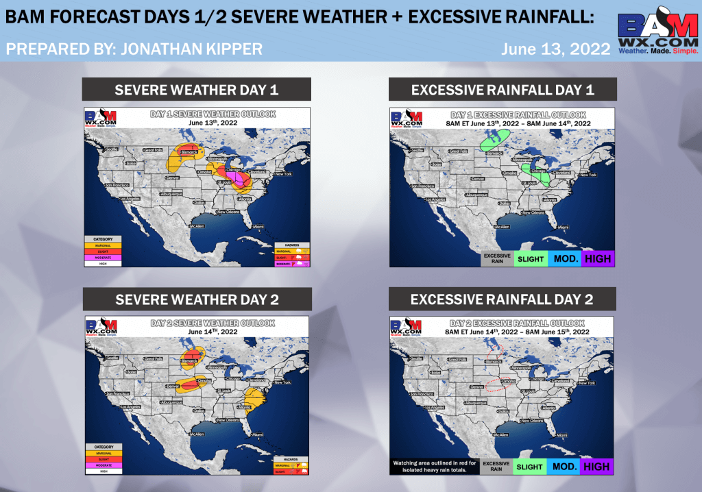 6-13-22 Long Range: Increased threat of heat the back half of June. Analyzing what issues could arise in the Ag Belt. B.