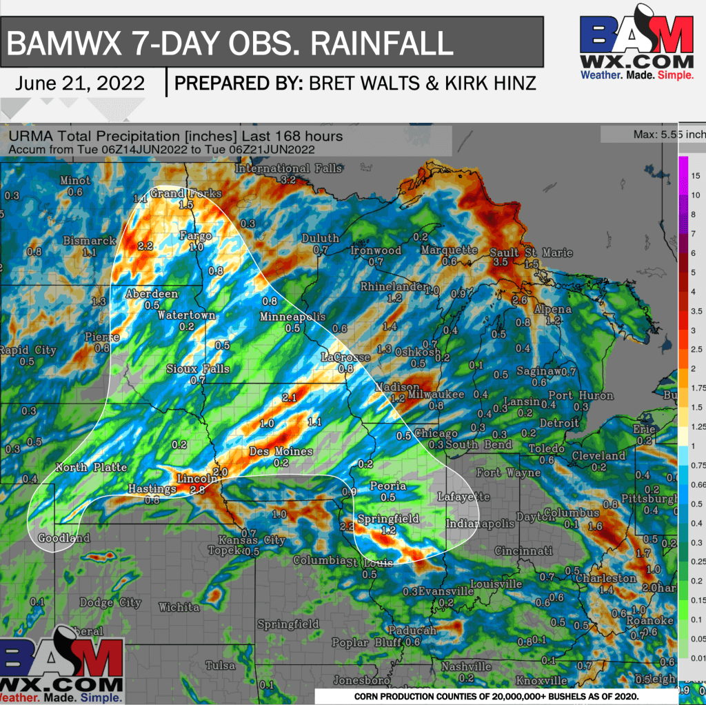 6-21-22 AM Ag Weather Report: Detailed analysis on fronts to close June/Early July. Drier risks overall continue. B.