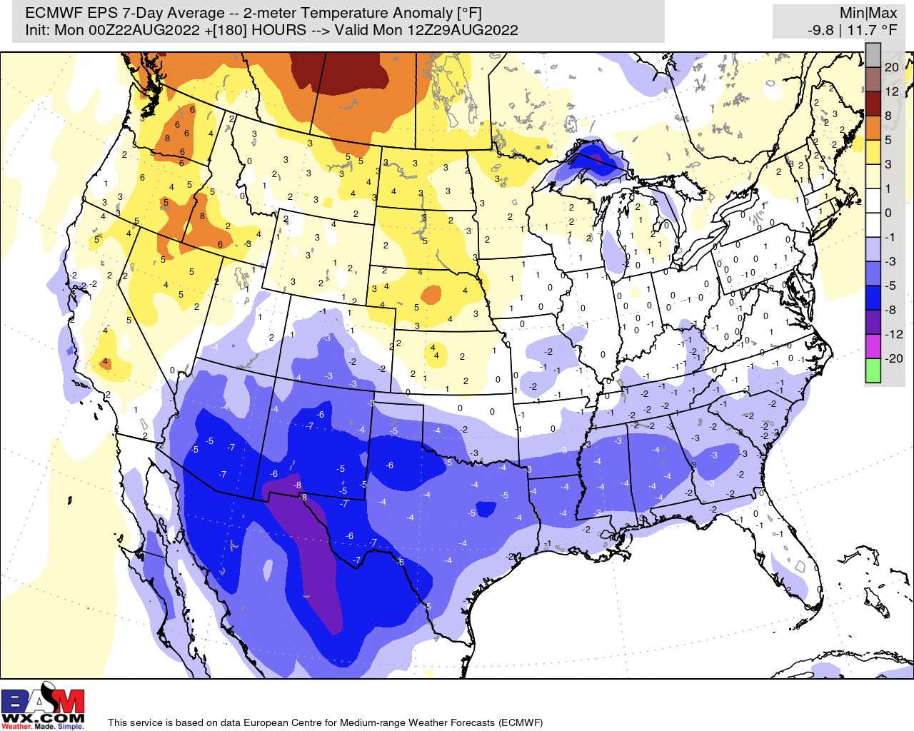 8-22-22 AM Energy Report: Pattern remains persistent into early Sep. Watching week 2 cold front. B.